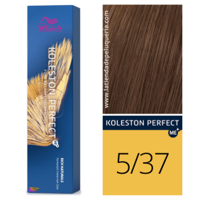 Wella - Tinte Koleston Perfect ME+ Rich Naturals 5/37 Castaño Claro Dorado Marrón 60 ml