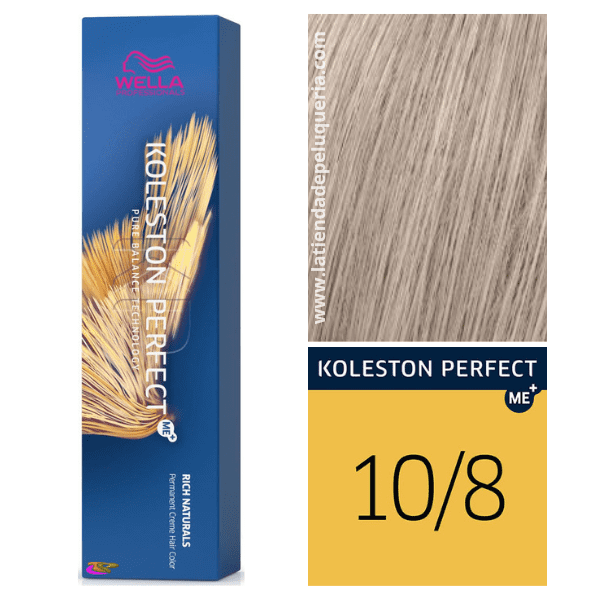 Wella - Tinte Koleston Perfect ME+ Rich Naturals 10/8 Rubio Super Claro Perla 60 ml