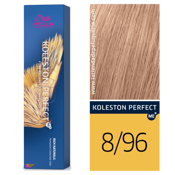 Wella - Tinte Koleston Perfect ME+ Rich Naturals 8/96 Rubio Claro Cendré Violeta 60 ml