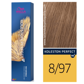 Wella - Tinte Koleston Perfect ME+ Rich Naturals 8/97 Rubio Claro Cendré Marrón 60 ml