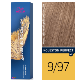 Wella - Tinte Koleston Perfect ME+ Rich Naturals 9/97 Rubio Muy Claro Cendré Marrón 60 ml