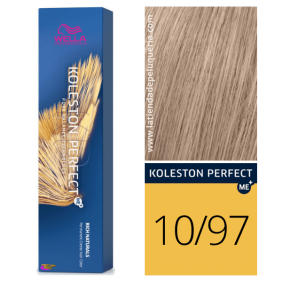 Wella - Tinte Koleston Perfect ME+ Rich Naturals 10/97 Rubio Super Claro Cendré Marrón 60 ml