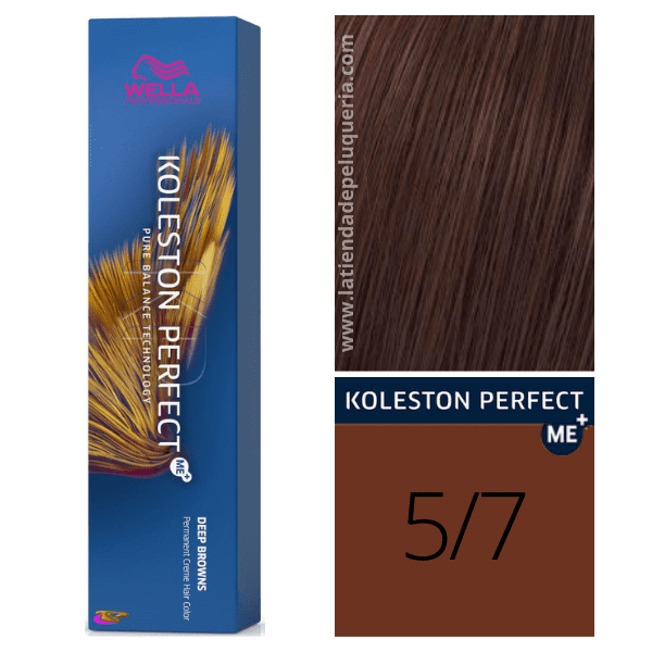 Wella - Tinte Koleston Perfect ME+ Deep Browns 5/7 Castaño Claro Marrón 60 ml