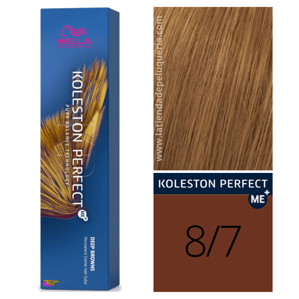 Wella - Tinte Koleston Perfect ME+ Deep Browns 8/7 Rubio Claro Marrón 60 ml