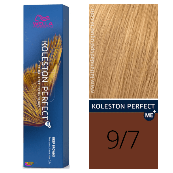 Wella - Tinte Koleston Perfect ME+ Deep Browns 9/7 Rubio Muy Claro Marrón 60 ml