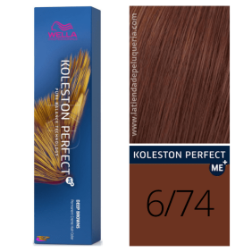 Wella - Tinte Koleston Perfect ME+ Deep Browns 6/74 Rubio Oscuro Marrón Cobrizo 60 ml