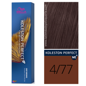 Wella - Tinte Koleston Perfect ME+ Deep Browns 4/77 Castaño Medio Marrón Intenso 60 ml