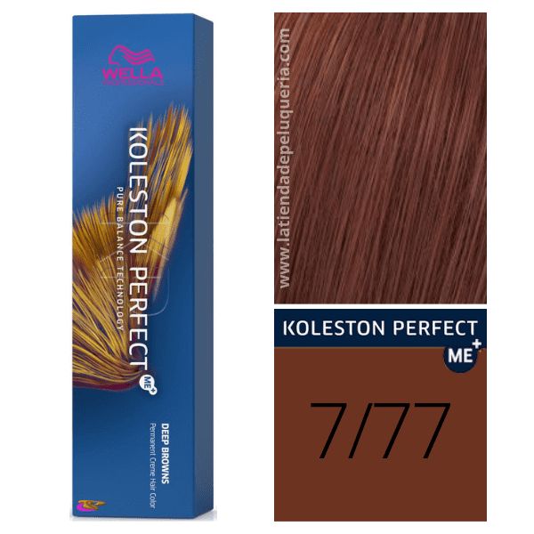 Wella - Tinte Koleston Perfect ME+ Deep Browns 7/77 Rubio Medio Marrón Intenso 60 ml