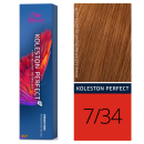 Wella - Tinte Koleston Perfect Vibrant Reds 7/34 Rubio Medio Dorado Cobrizo de 60 ml