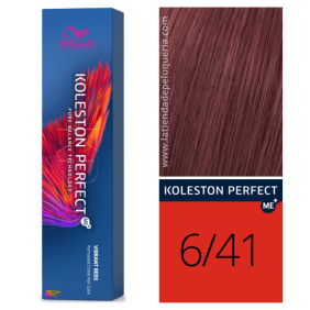 Wella - Tinte Koleston Perfect ME+ Vibrant Reds 6/41 Rubio Oscuro Cobrizo Ceniza 60 ml