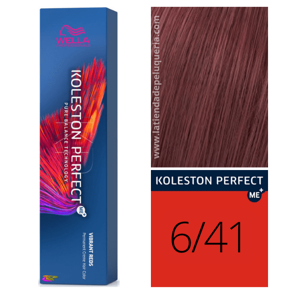 Wella - Tinte Koleston Perfect ME+ Vibrant Reds 6/41 Rubio Oscuro Cobrizo Ceniza 60 ml