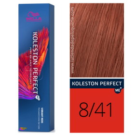 Wella - Tinte Koleston Perfect ME+ Vibrant Reds 8/41 Rubio Claro Cobrizo Ceniza 60 ml