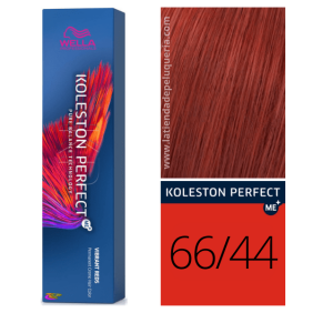 Wella - Tinte Koleston Perfect ME+ Vibrant Reds 66/44 Rubio Oscuro Intenso Cobrizo Intenso 60 ml