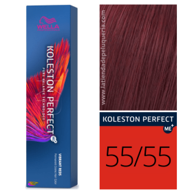 Wella - Tinte Koleston Perfect ME+ Vibrant Reds 55/55 Castaño Claro Intenso Caoba Intenso 60 ml
