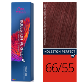 Wella - Tinte Koleston Perfect ME+ Vibrant Reds 66/55 Rubio Oscuro Intenso Caoba Intenso 60 ml
