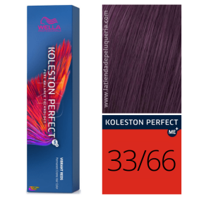 Wella - Tinte Koleston Perfect ME+ Vibrant Reds 33/66 Castaño Oscuro Intenso Violeta Intenso 60 ml