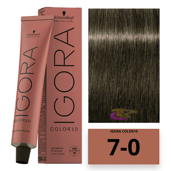 Schwarzkopf - Tinte COLOR Igora 10 Minutos 7-0 Rubio Medio 60 ml