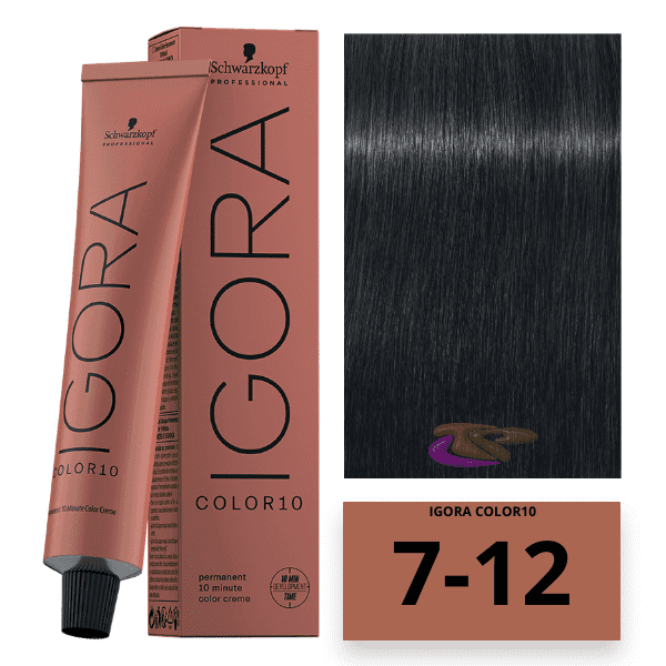 Schwarzkopf - Tinte COLOR Igora 10 Minutos 7-12 Rubio Medio Ceniza Humo 60 ml