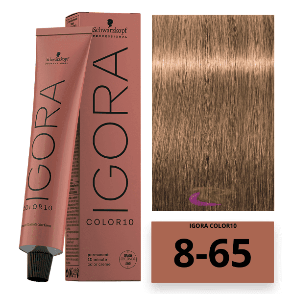 Schwarzkopf - Tinte COLOR Igora 10 Minutos 8-65 Rubio Claro Marrón Dorado 60 ml