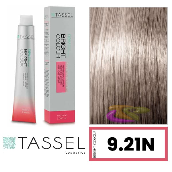 Tassel - Tinte BRIGHT COLOUR con Argán y Keratina Nº 9.21N RUBIO MUY CLARO BEIGE CENIZA 100 ml (06461)