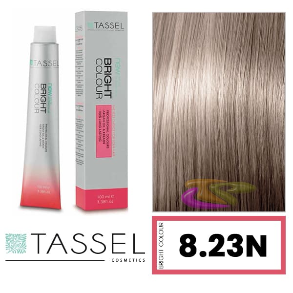 Tassel - Tinte BRIGHT COLOUR con Argán y Keratina Nº 8.23N RUBIO CLARO BEIGE DORADO 100 ml (06463)