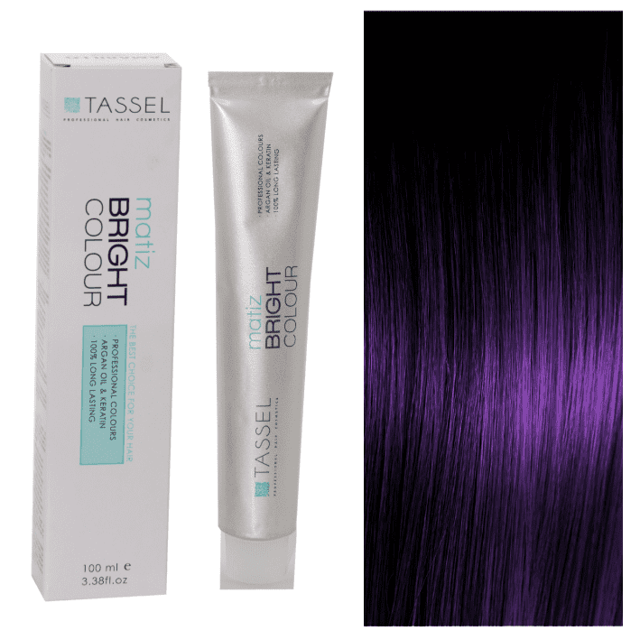 Tassel - Tinte BRIGHT COLOUR con Argán y Keratina MATIZADOR VIOLETA 100 ml (06485)